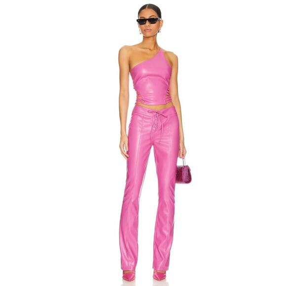 Revolve h:ours Annalise Pant in Hot Pink NWOT Size Small - Picture 4 of 5